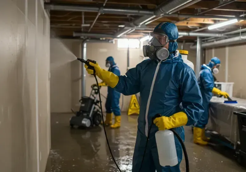 Basement Sanitization and Antimicrobial Treatment process in Mechanicsburg, PA